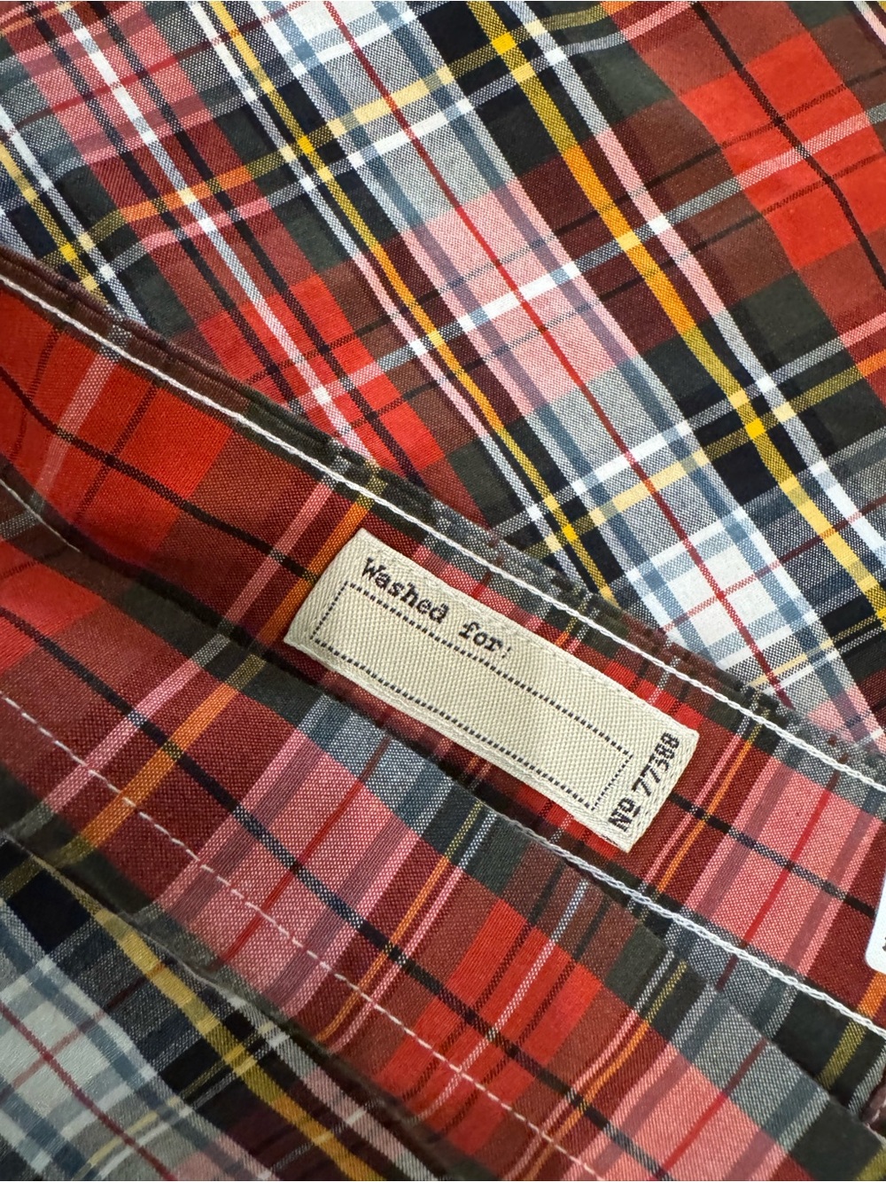 J. Crew Secret Stretch Chili Plaid Button down Large Slim Fit IMMACULATE - Picture 7 of 7